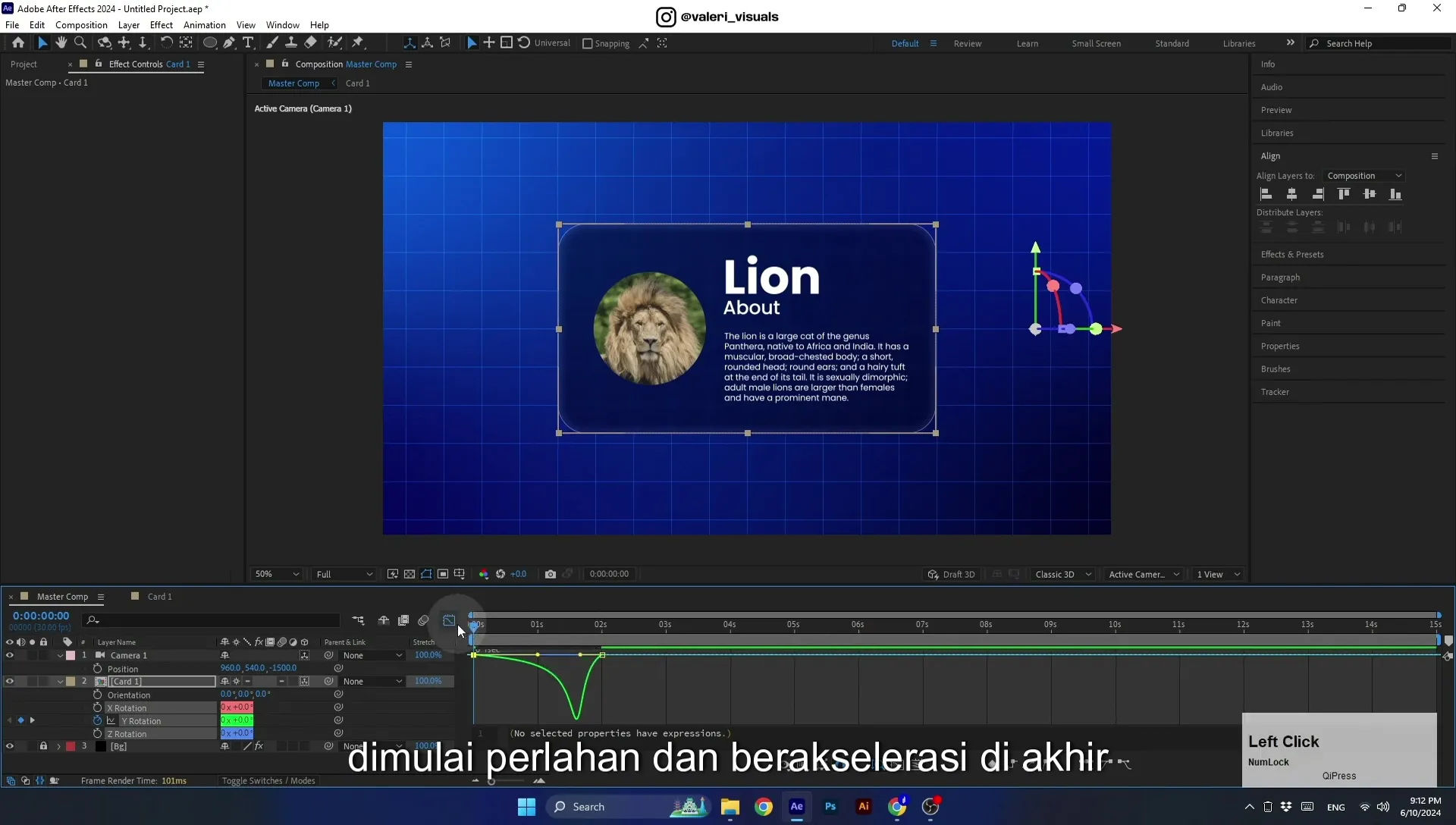 07 Apple Vision Pro Design Style. Swiping Card Animation. After Effects Tutorial - Image 596