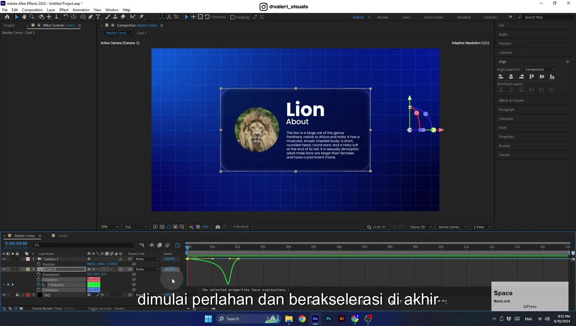 07 Apple Vision Pro Design Style. Swiping Card Animation. After Effects Tutorial - Image 597