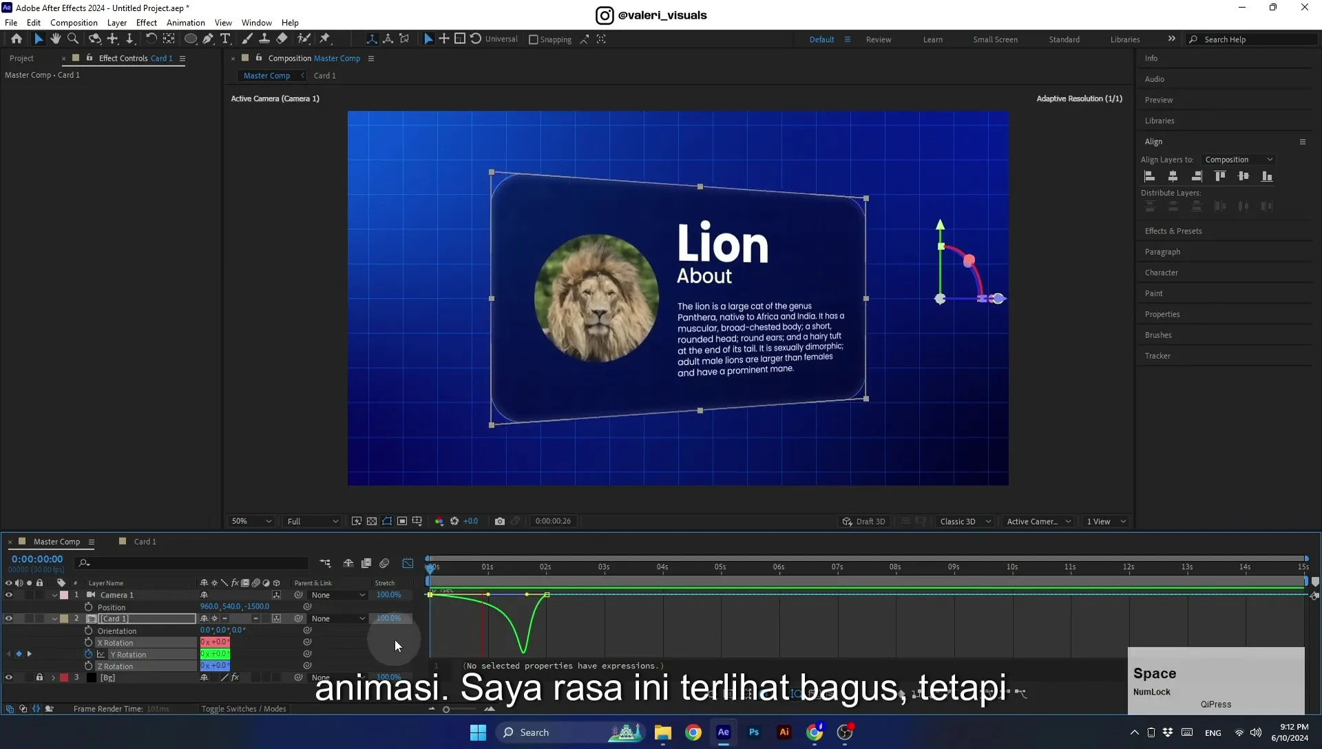 07 Apple Vision Pro Design Style. Swiping Card Animation. After Effects Tutorial - Image 598