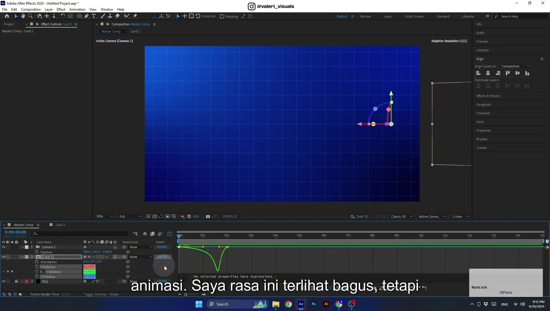 07 Apple Vision Pro Design Style. Swiping Card Animation. After Effects Tutorial - Image 599