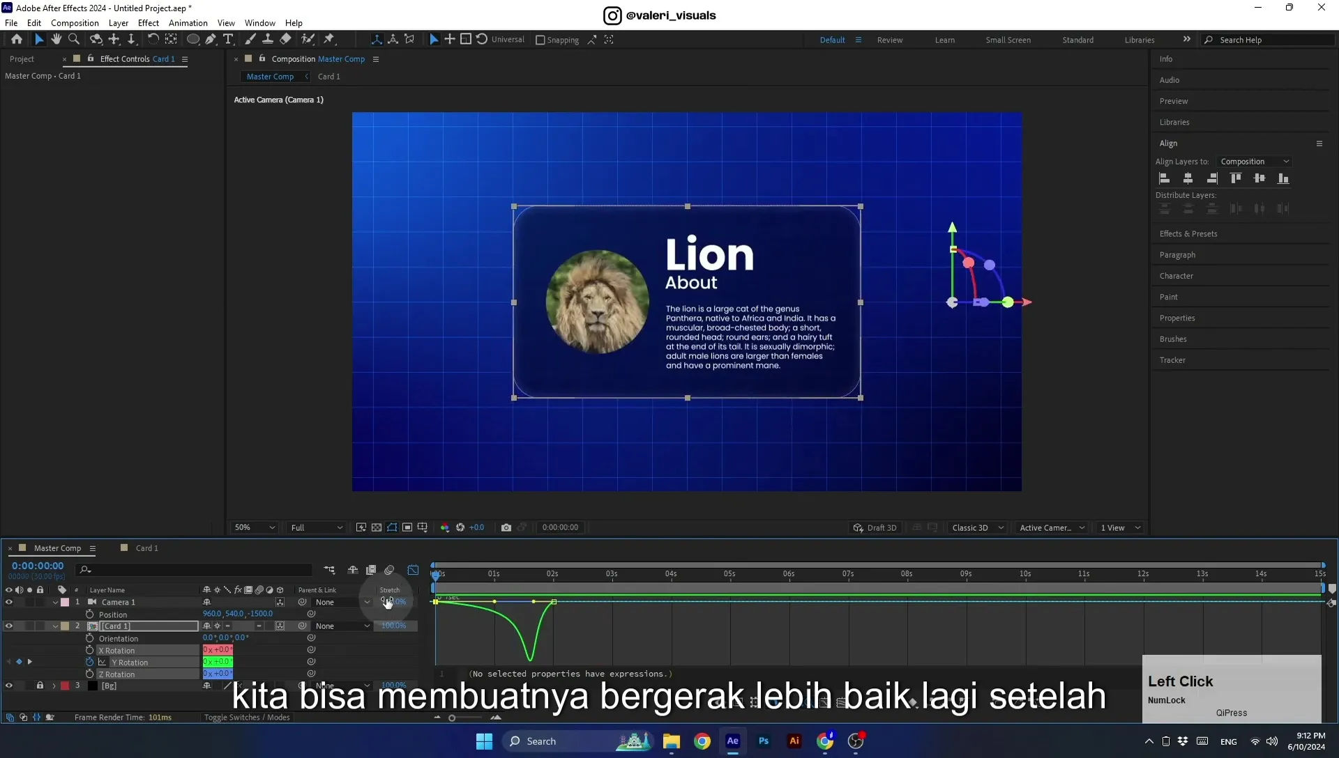 07 Apple Vision Pro Design Style. Swiping Card Animation. After Effects Tutorial - Image 603