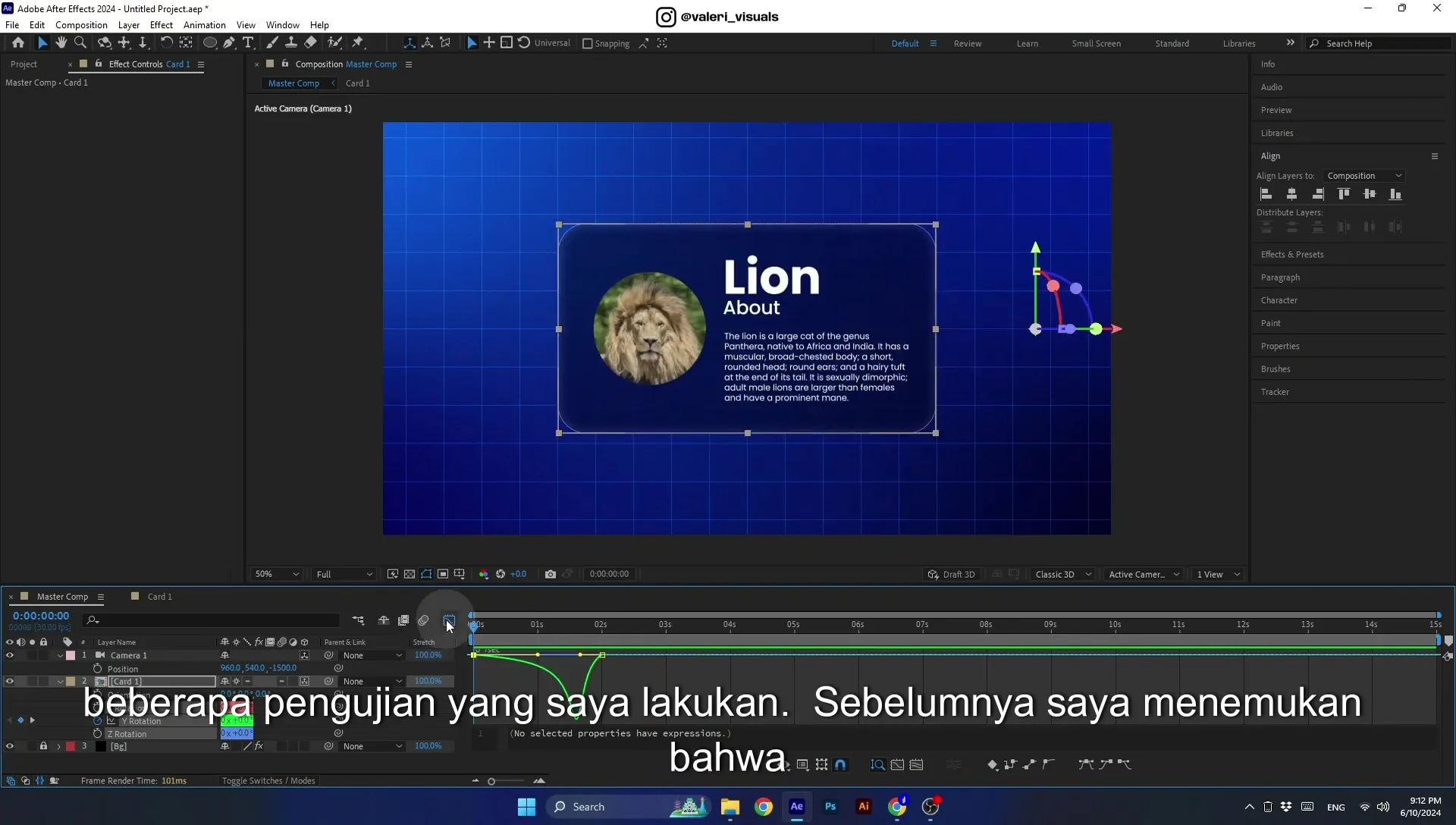 07 Apple Vision Pro Design Style. Swiping Card Animation. After Effects Tutorial - Image 606