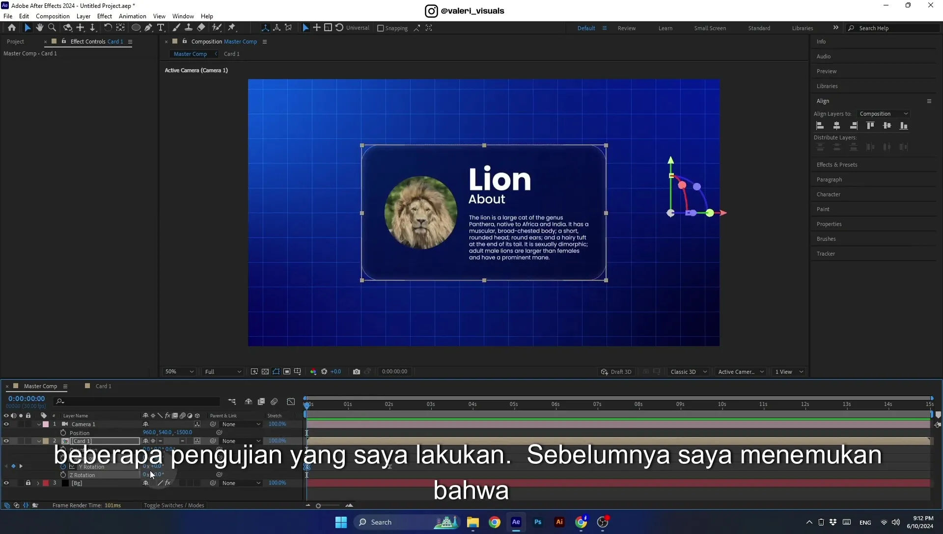 07 Apple Vision Pro Design Style. Swiping Card Animation. After Effects Tutorial - Image 607