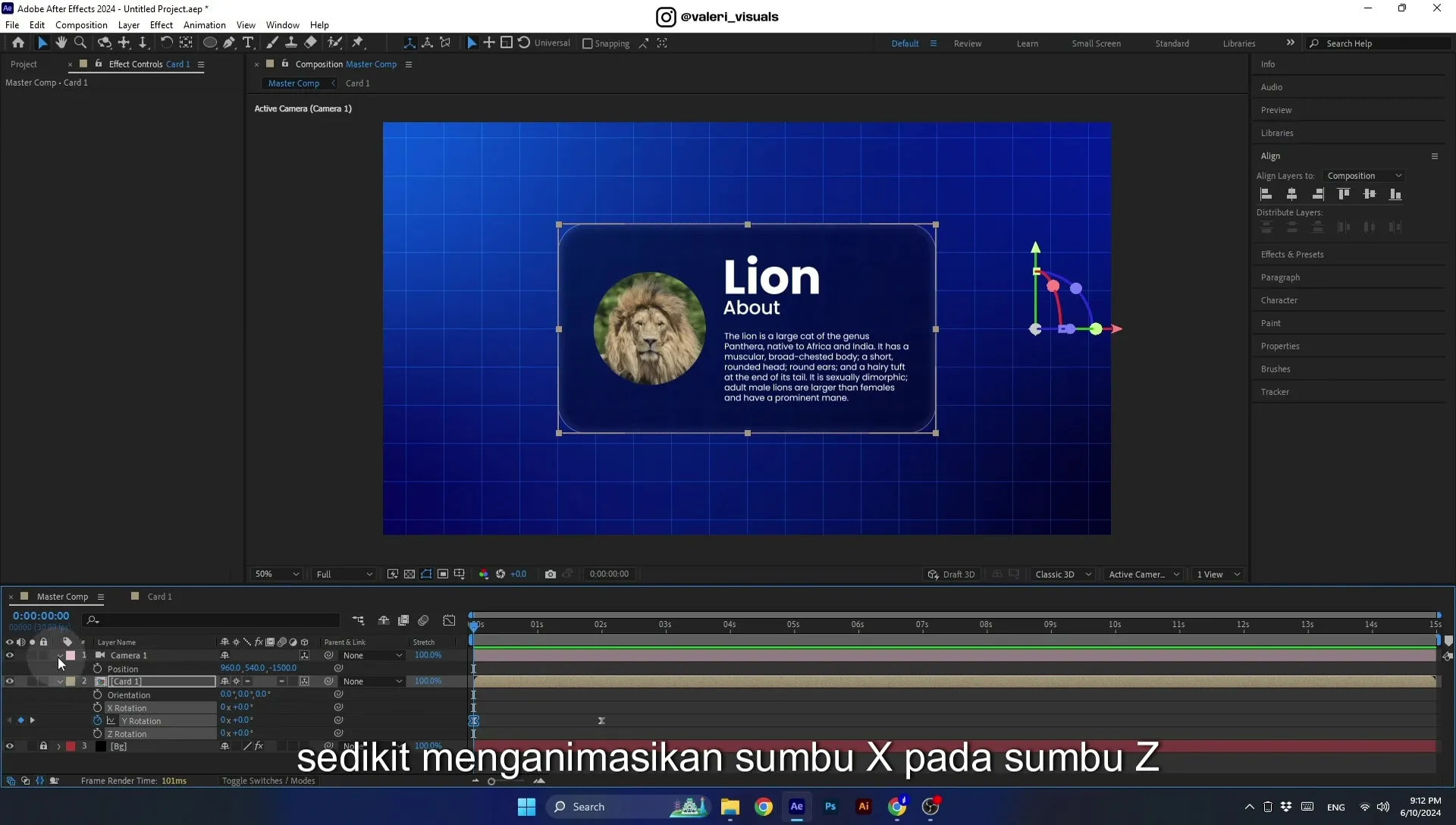 07 Apple Vision Pro Design Style. Swiping Card Animation. After Effects Tutorial - Image 608