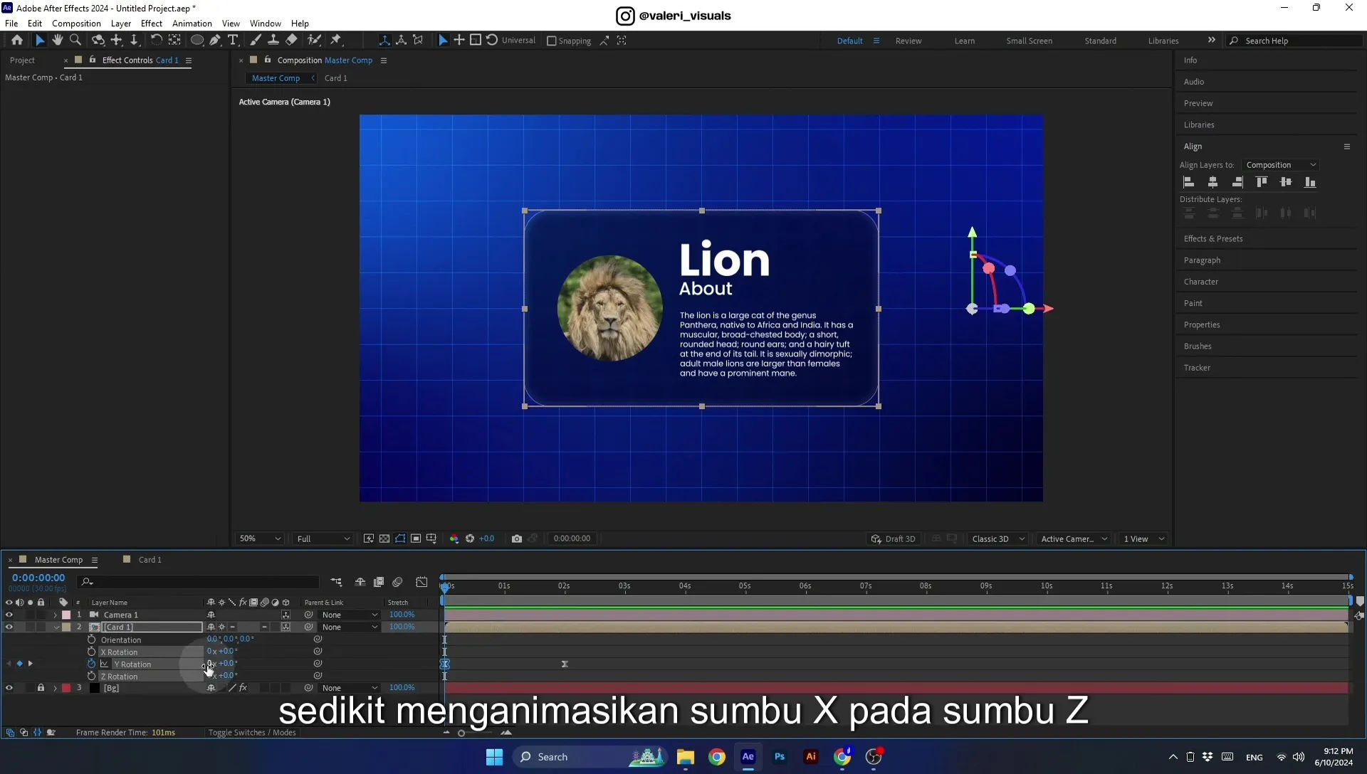 07 Apple Vision Pro Design Style. Swiping Card Animation. After Effects Tutorial - Image 610