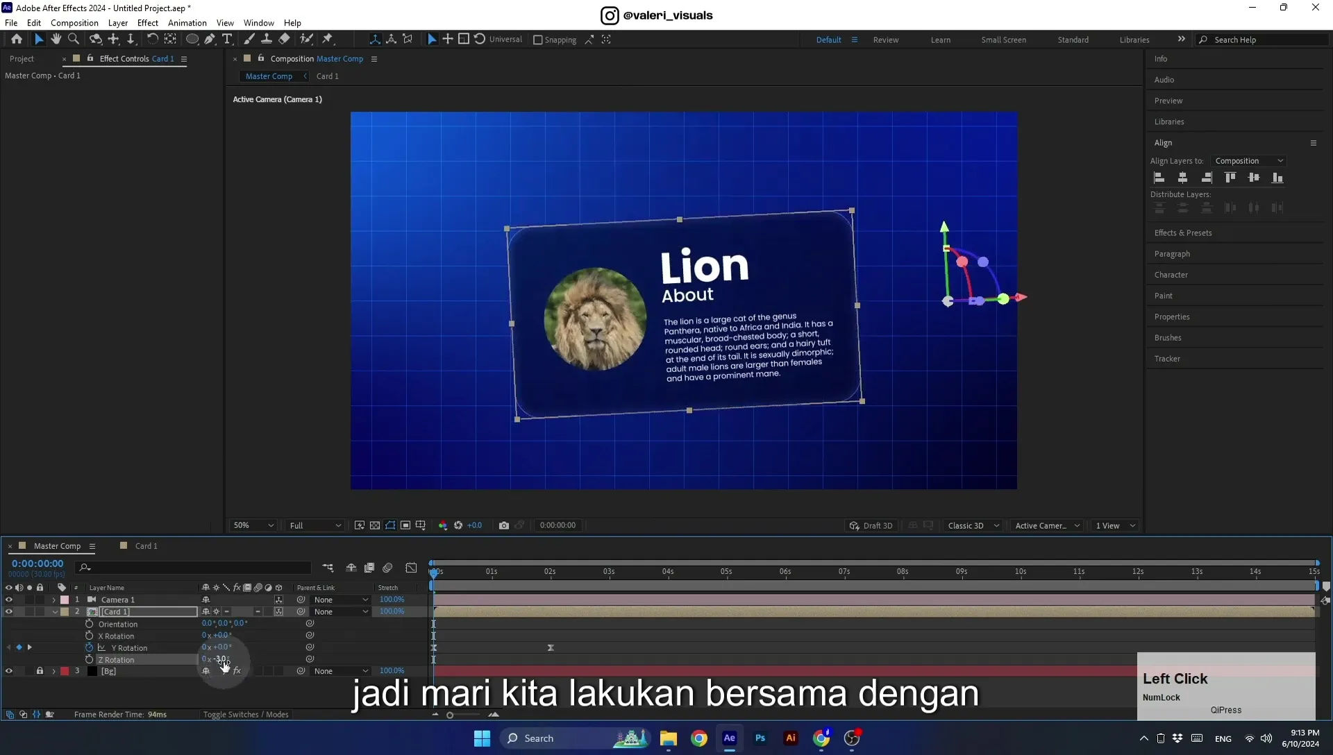 07 Apple Vision Pro Design Style. Swiping Card Animation. After Effects Tutorial - Image 616
