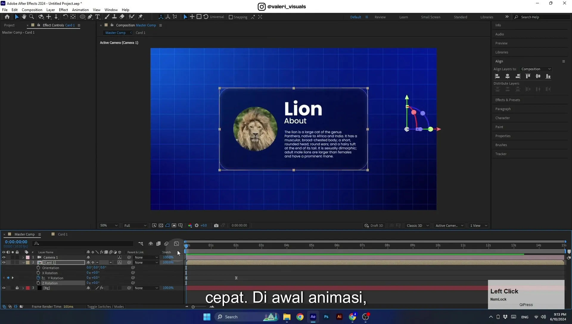 07 Apple Vision Pro Design Style. Swiping Card Animation. After Effects Tutorial - Image 618