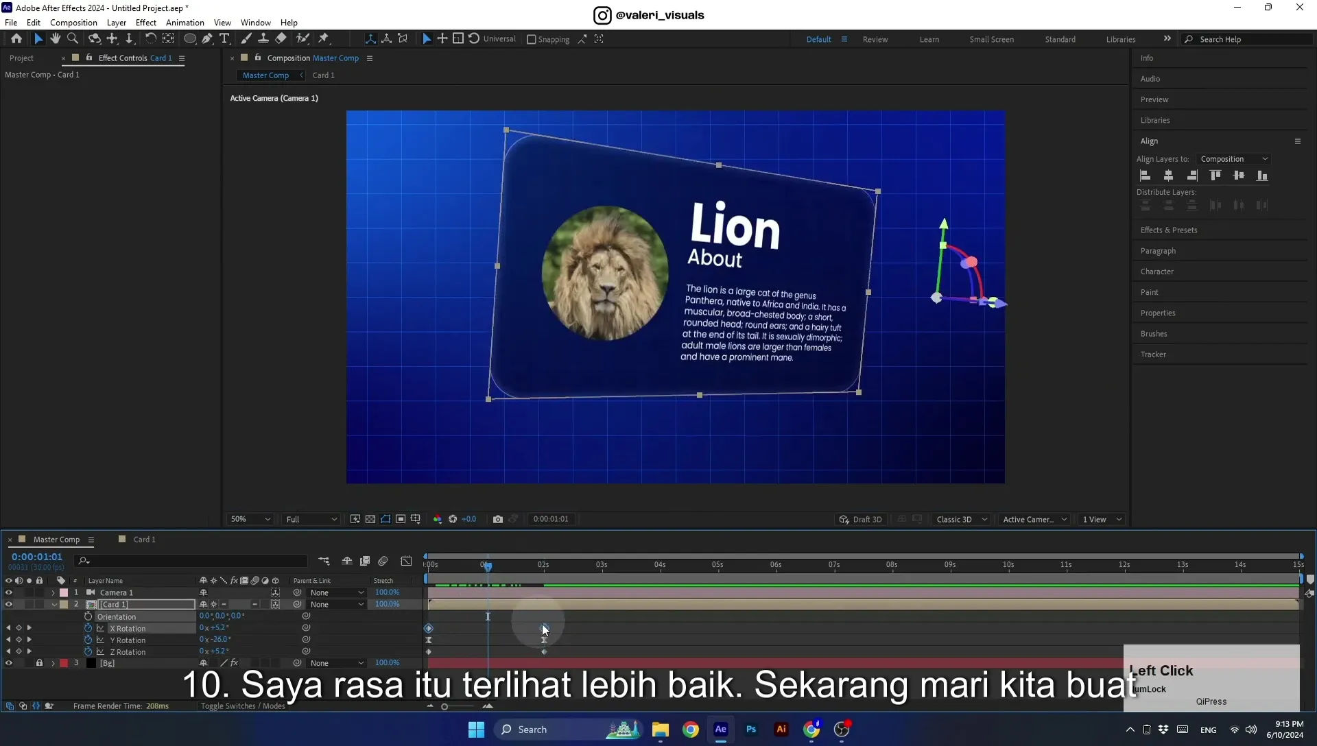 07 Apple Vision Pro Design Style. Swiping Card Animation. After Effects Tutorial - Image 637