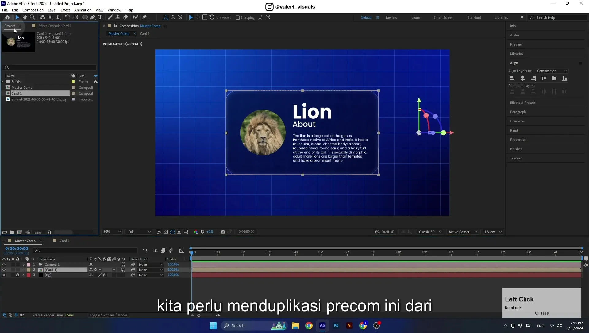 07 Apple Vision Pro Design Style. Swiping Card Animation. After Effects Tutorial - Image 656
