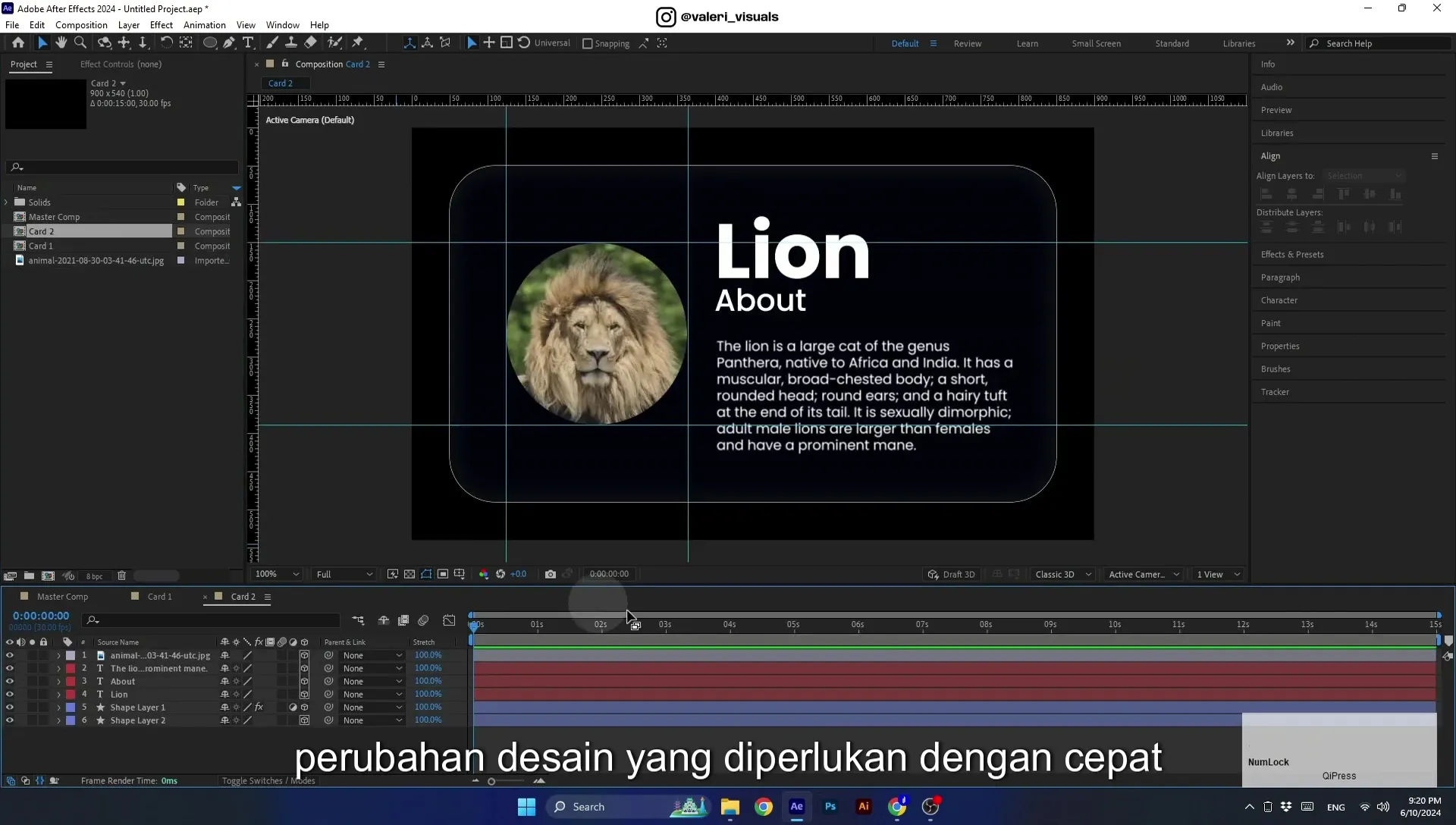 07 Apple Vision Pro Design Style. Swiping Card Animation. After Effects Tutorial - Image 667
