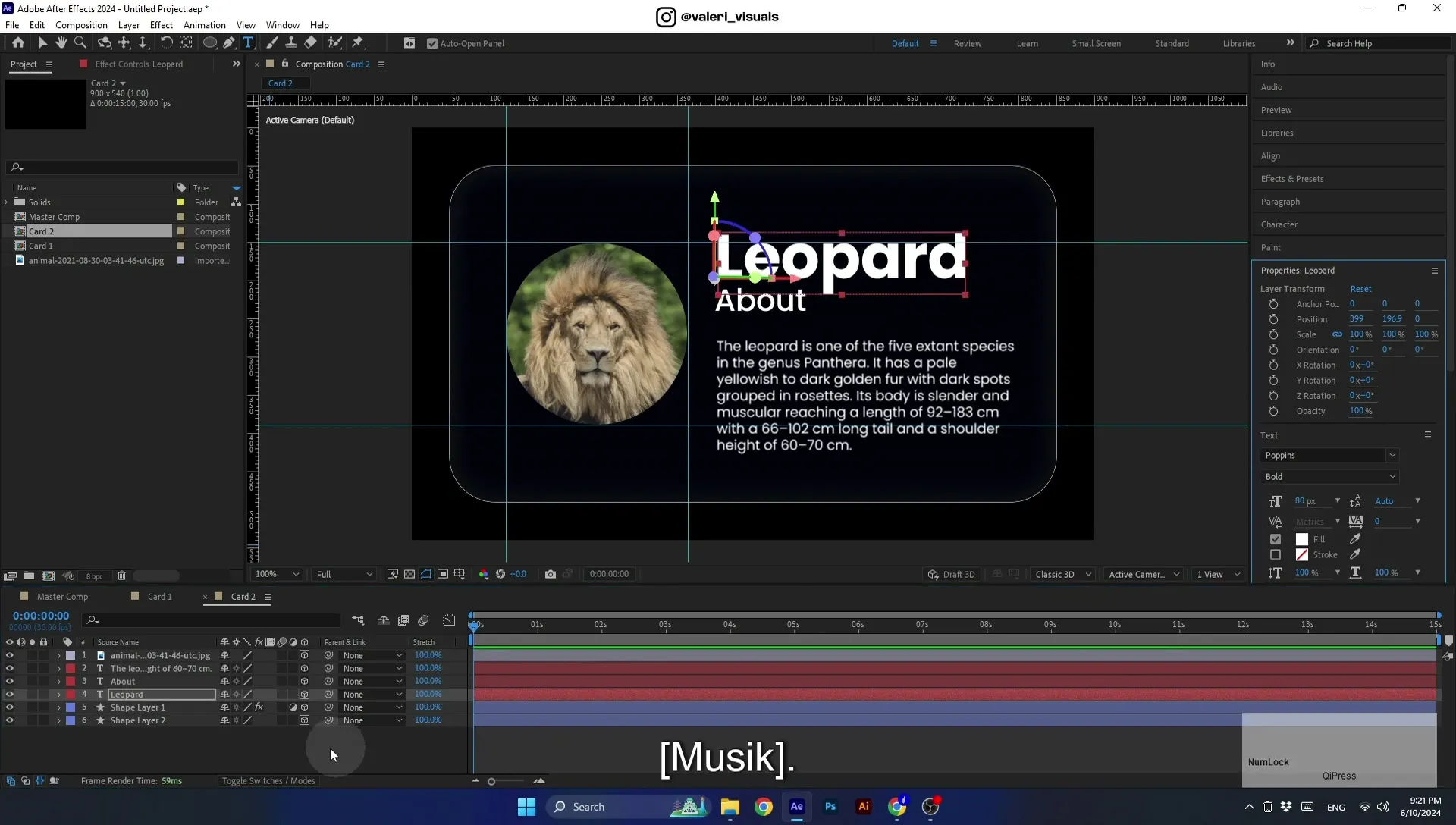 07 Apple Vision Pro Design Style. Swiping Card Animation. After Effects Tutorial - Image 686