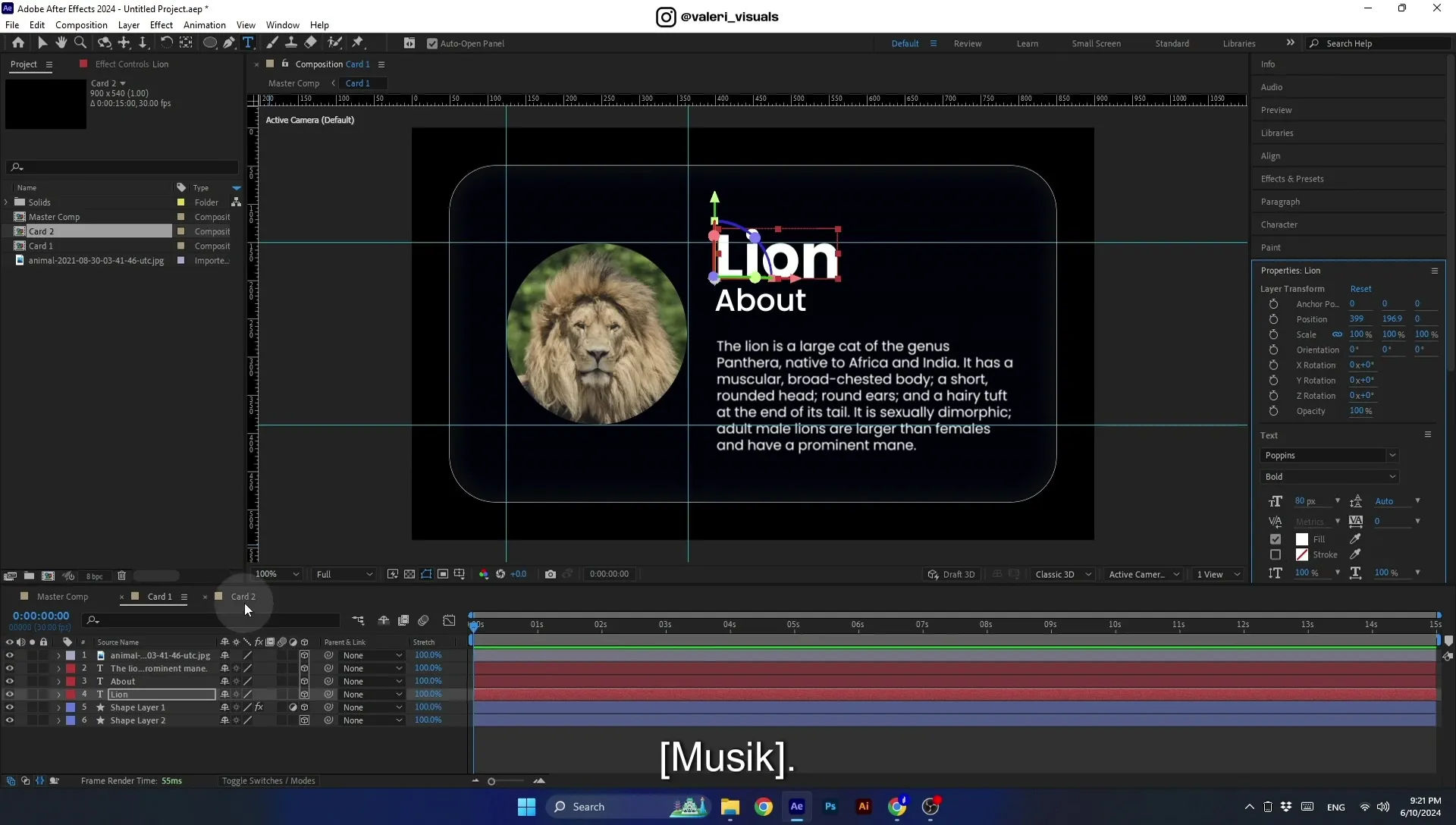 07 Apple Vision Pro Design Style. Swiping Card Animation. After Effects Tutorial - Image 691
