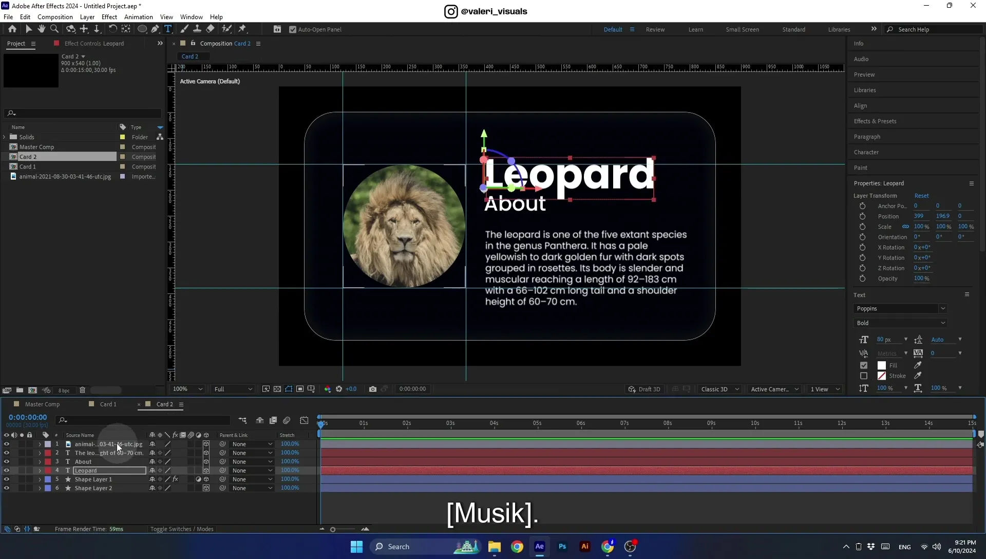 07 Apple Vision Pro Design Style. Swiping Card Animation. After Effects Tutorial - Image 692