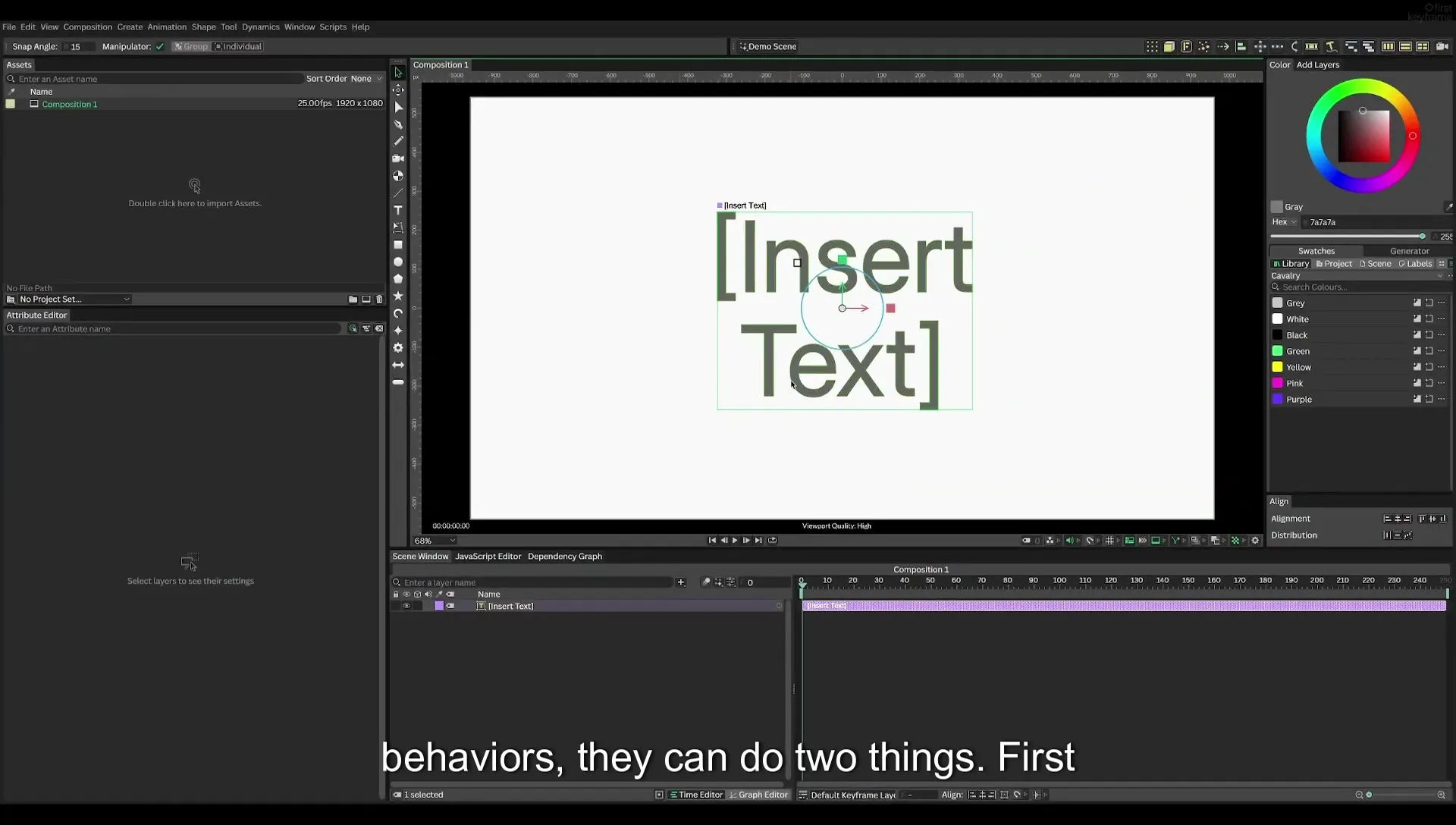 03 How to Animate with Behaviours | Beginners Guide to Cavalry 05 - Image 107