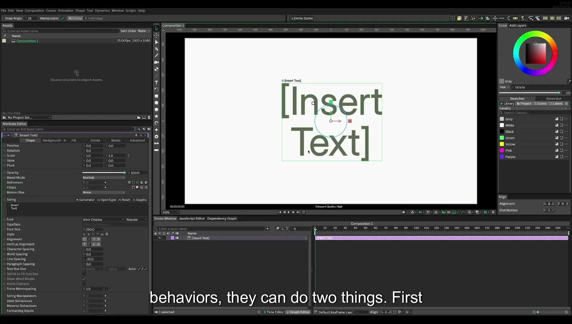 03 How to Animate with Behaviours | Beginners Guide to Cavalry 05 - Image 108