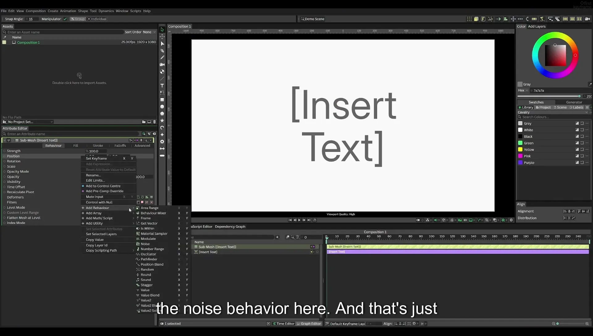 03 How to Animate with Behaviours | Beginners Guide to Cavalry 05 - Image 244