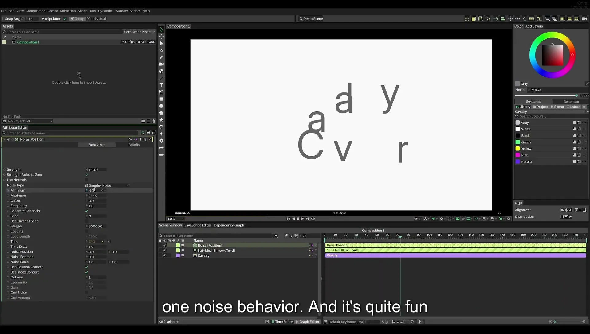 03 How to Animate with Behaviours | Beginners Guide to Cavalry 05 - Image 300