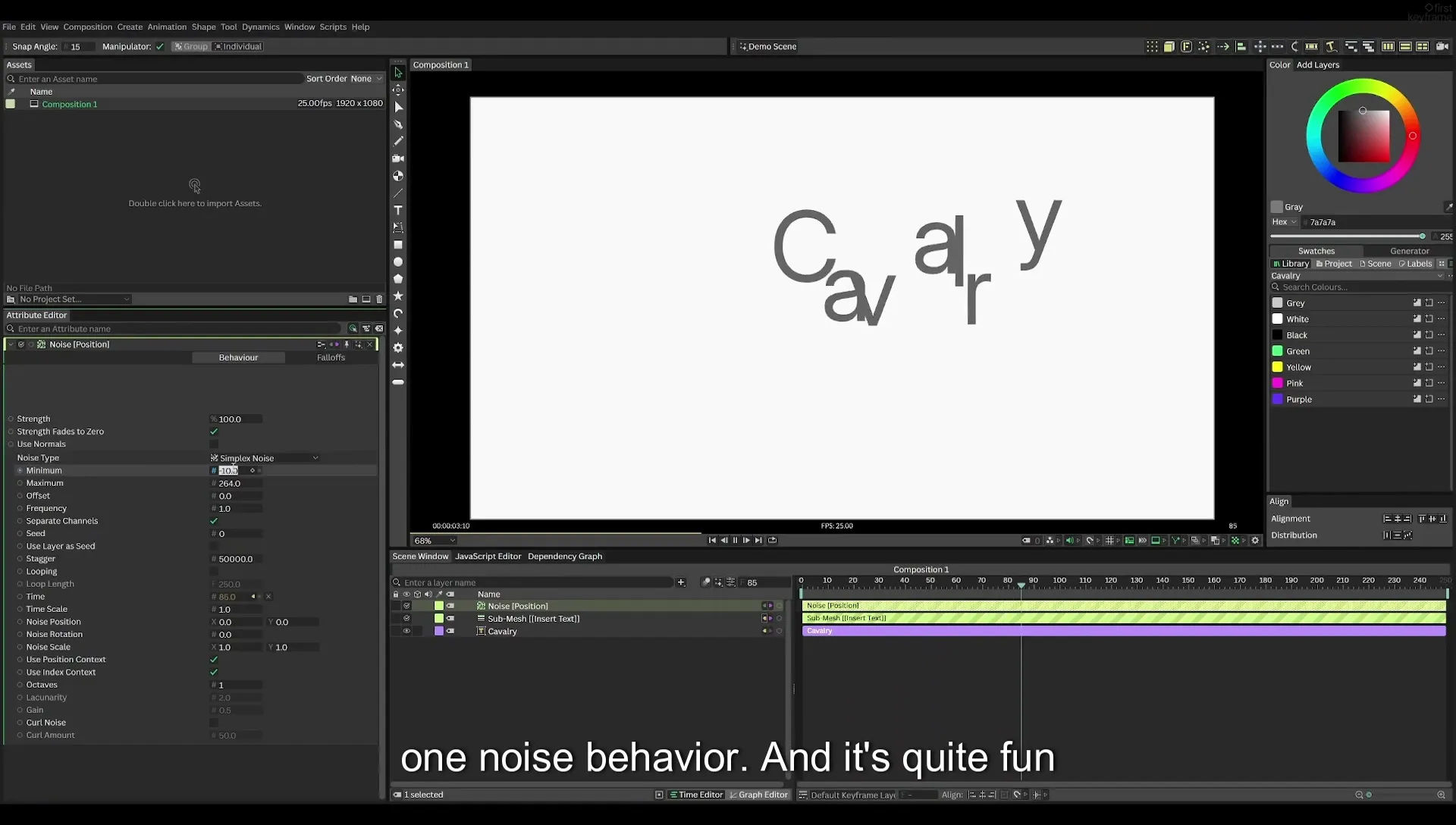 03 How to Animate with Behaviours | Beginners Guide to Cavalry 05 - Image 301