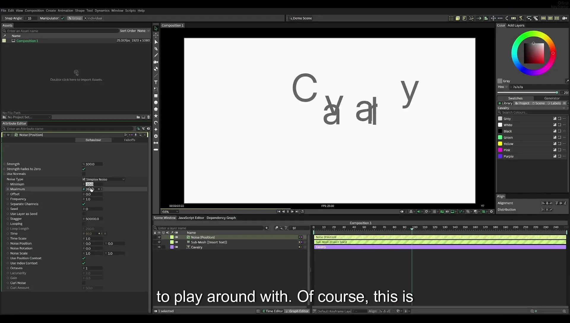 03 How to Animate with Behaviours | Beginners Guide to Cavalry 05 - Image 302