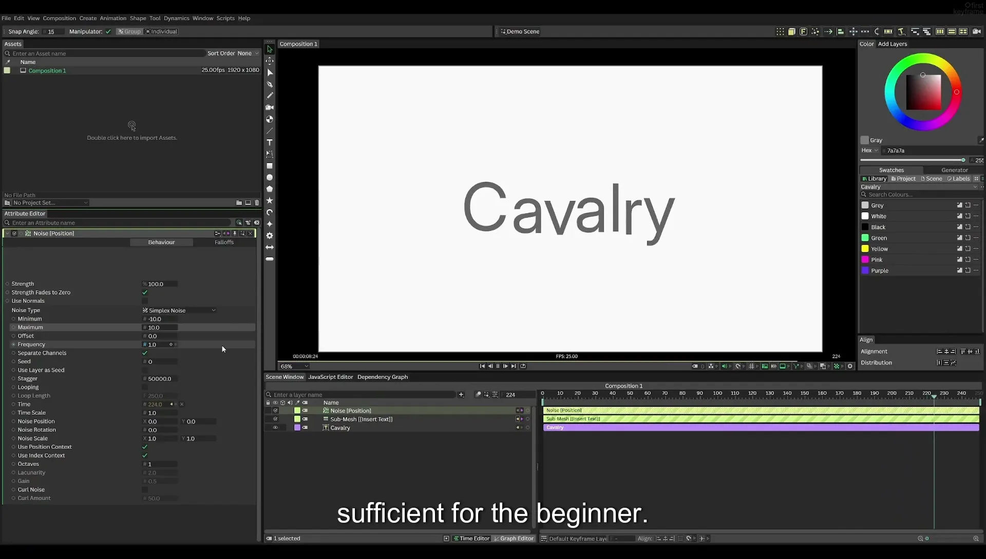 03 How to Animate with Behaviours | Beginners Guide to Cavalry 05 - Image 312
