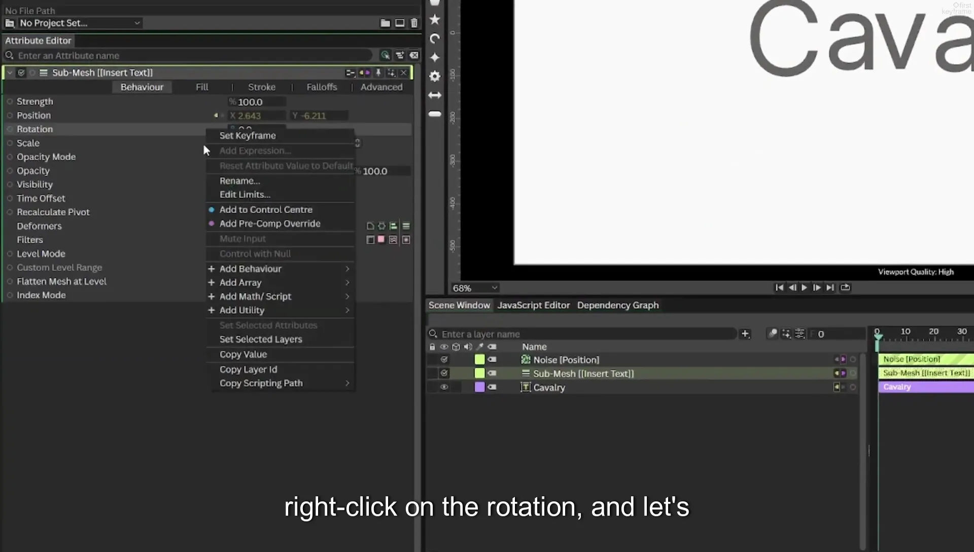 03 How to Animate with Behaviours | Beginners Guide to Cavalry 05 - Image 329