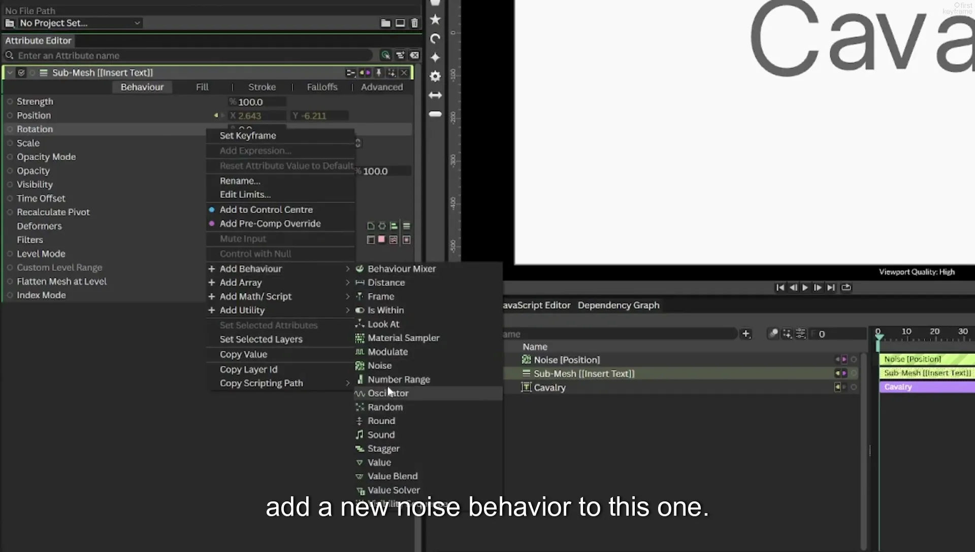 03 How to Animate with Behaviours | Beginners Guide to Cavalry 05 - Image 335