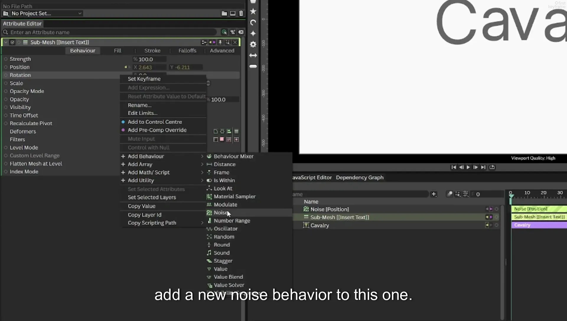 03 How to Animate with Behaviours | Beginners Guide to Cavalry 05 - Image 337
