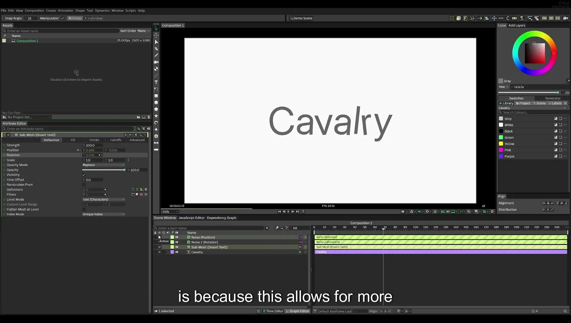 03 How to Animate with Behaviours | Beginners Guide to Cavalry 05 - Image 344
