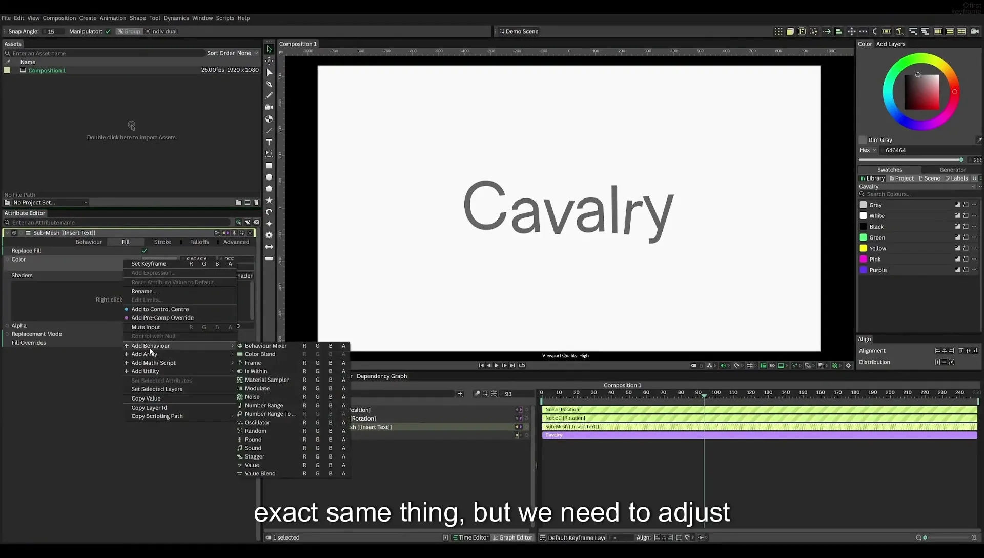 03 How to Animate with Behaviours | Beginners Guide to Cavalry 05 - Image 368