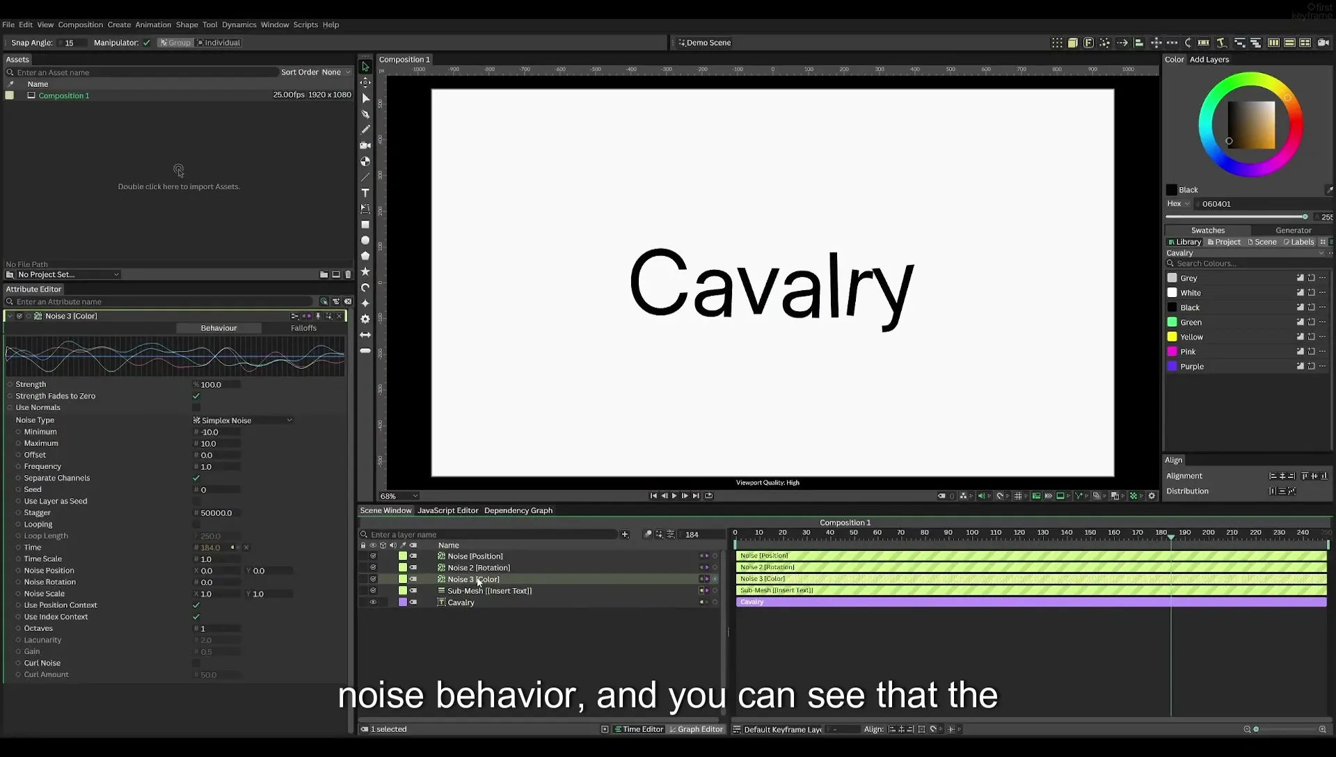 03 How to Animate with Behaviours | Beginners Guide to Cavalry 05 - Image 409