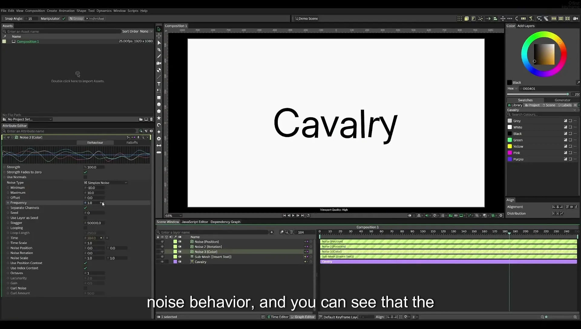 03 How to Animate with Behaviours | Beginners Guide to Cavalry 05 - Image 410