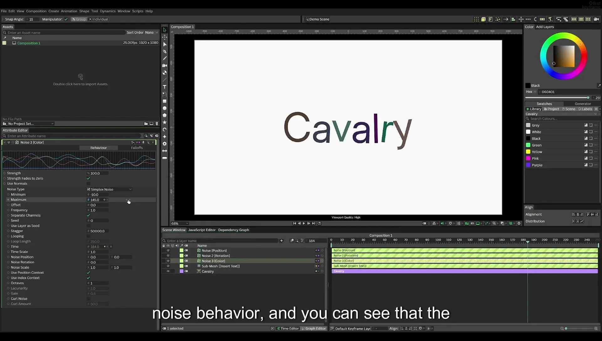 03 How to Animate with Behaviours | Beginners Guide to Cavalry 05 - Image 413