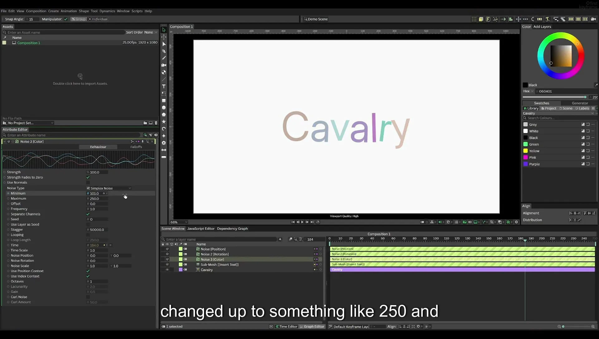 03 How to Animate with Behaviours | Beginners Guide to Cavalry 05 - Image 425