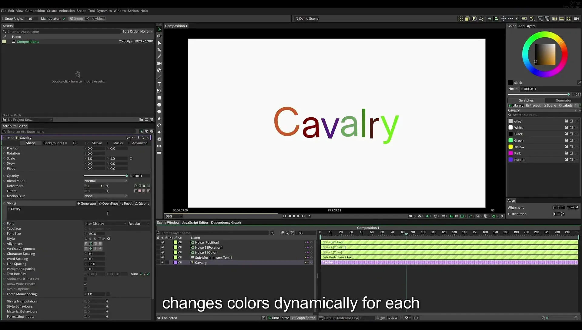 03 How to Animate with Behaviours | Beginners Guide to Cavalry 05 - Image 465