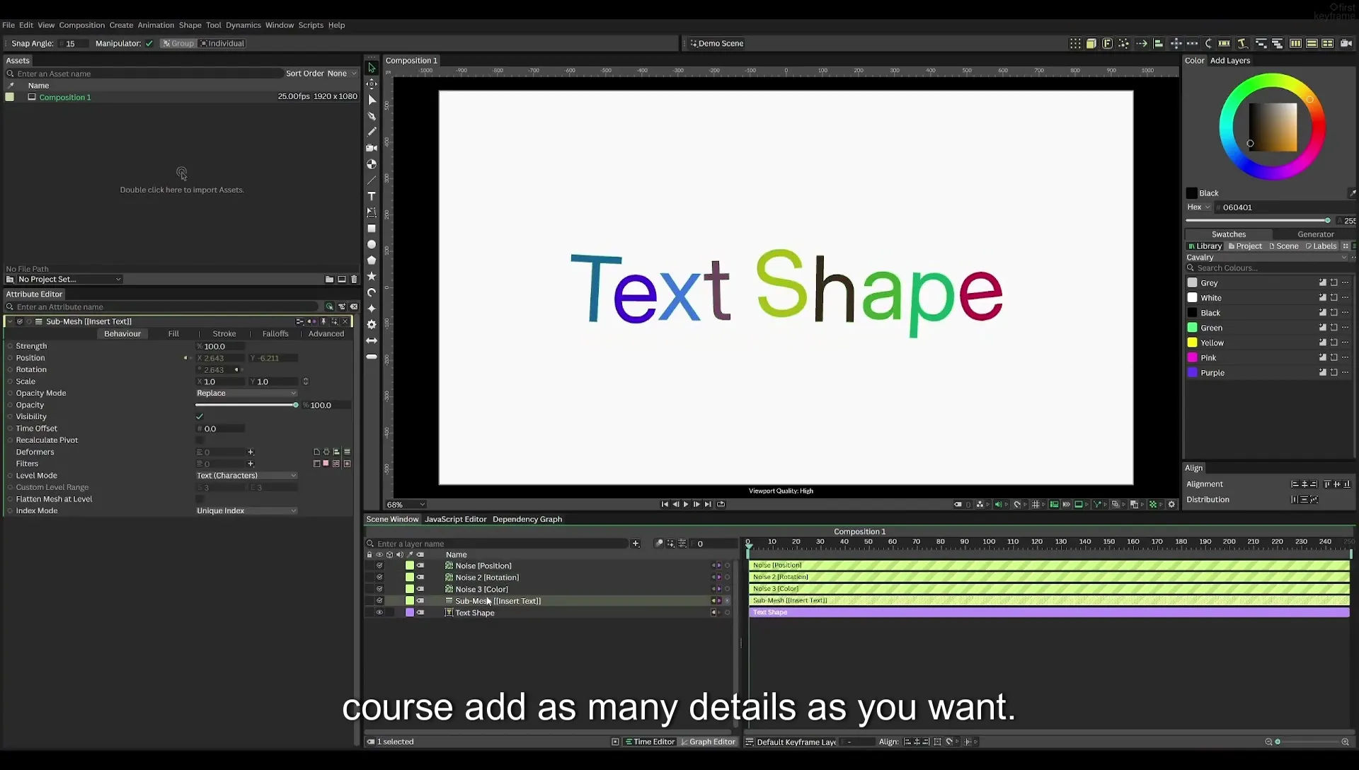 03 How to Animate with Behaviours | Beginners Guide to Cavalry 05 - Image 484
