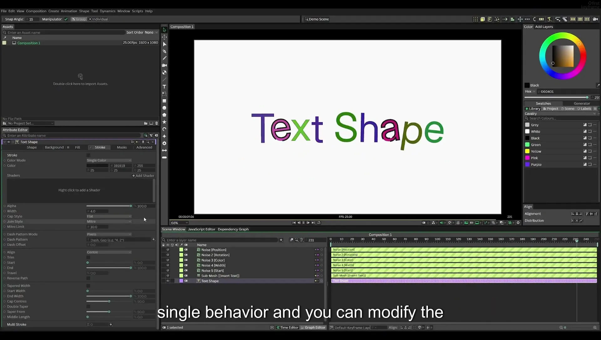 03 How to Animate with Behaviours | Beginners Guide to Cavalry 05 - Image 595
