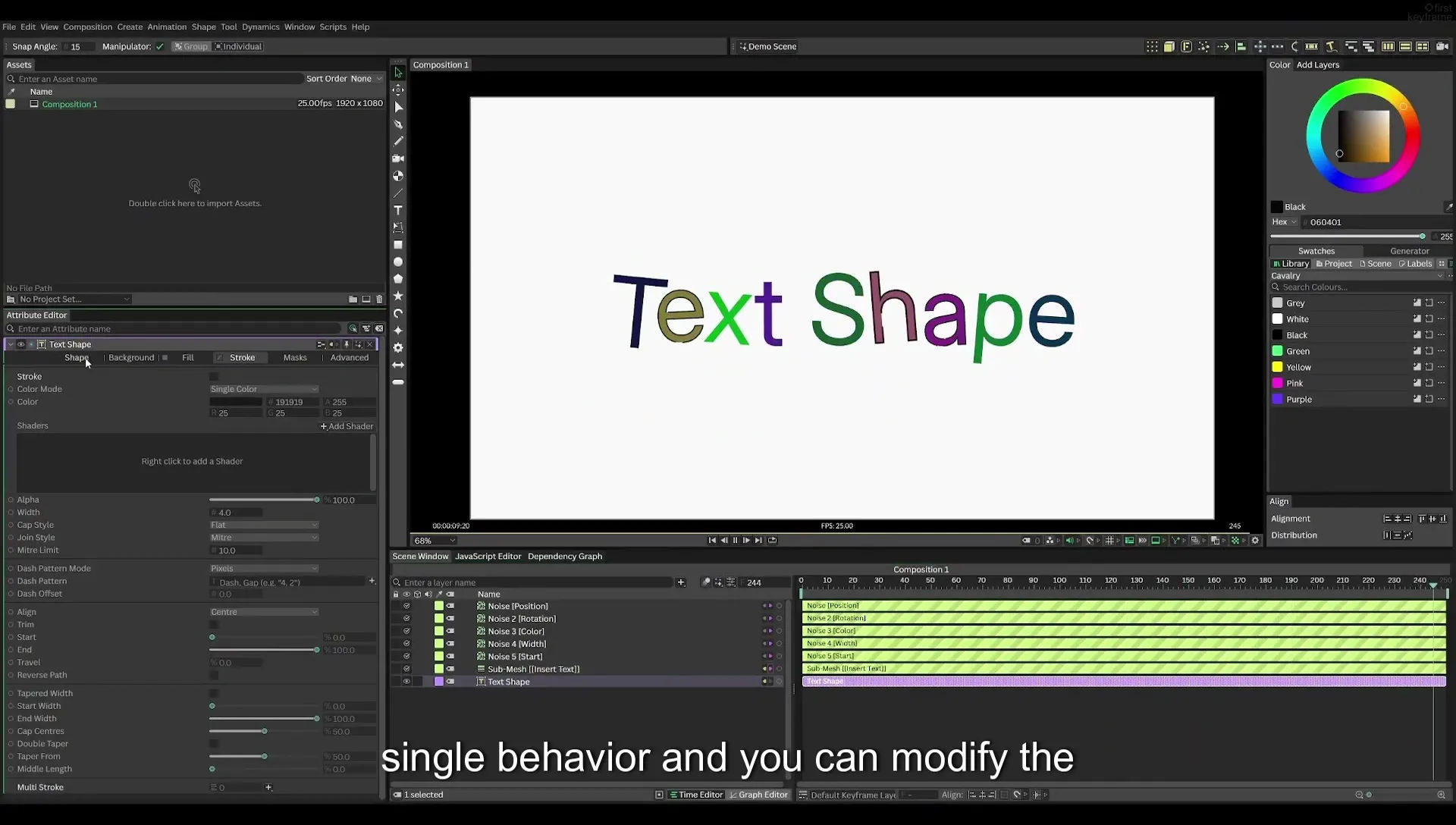 03 How to Animate with Behaviours | Beginners Guide to Cavalry 05 - Image 596