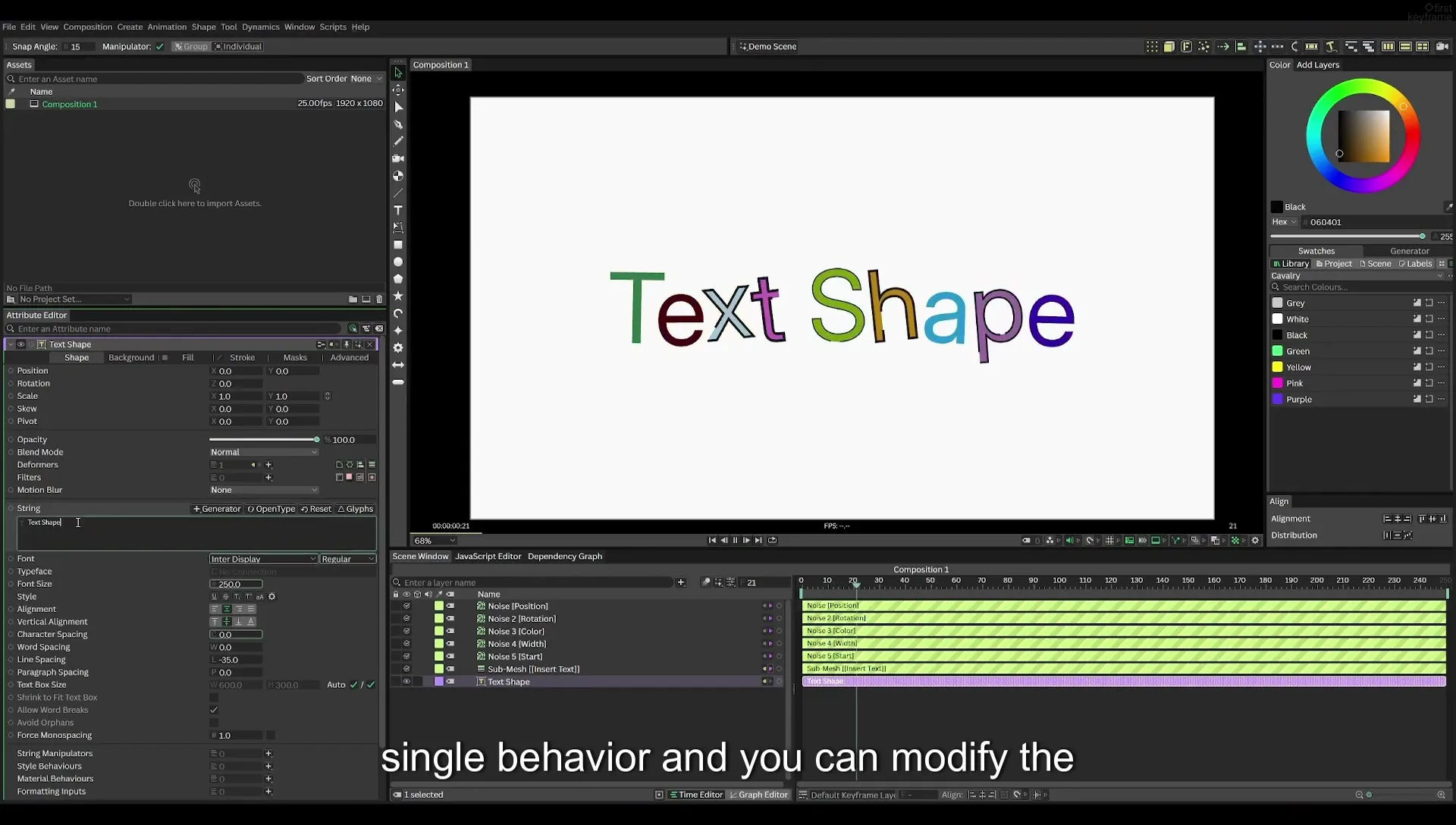 03 How to Animate with Behaviours | Beginners Guide to Cavalry 05 - Image 598