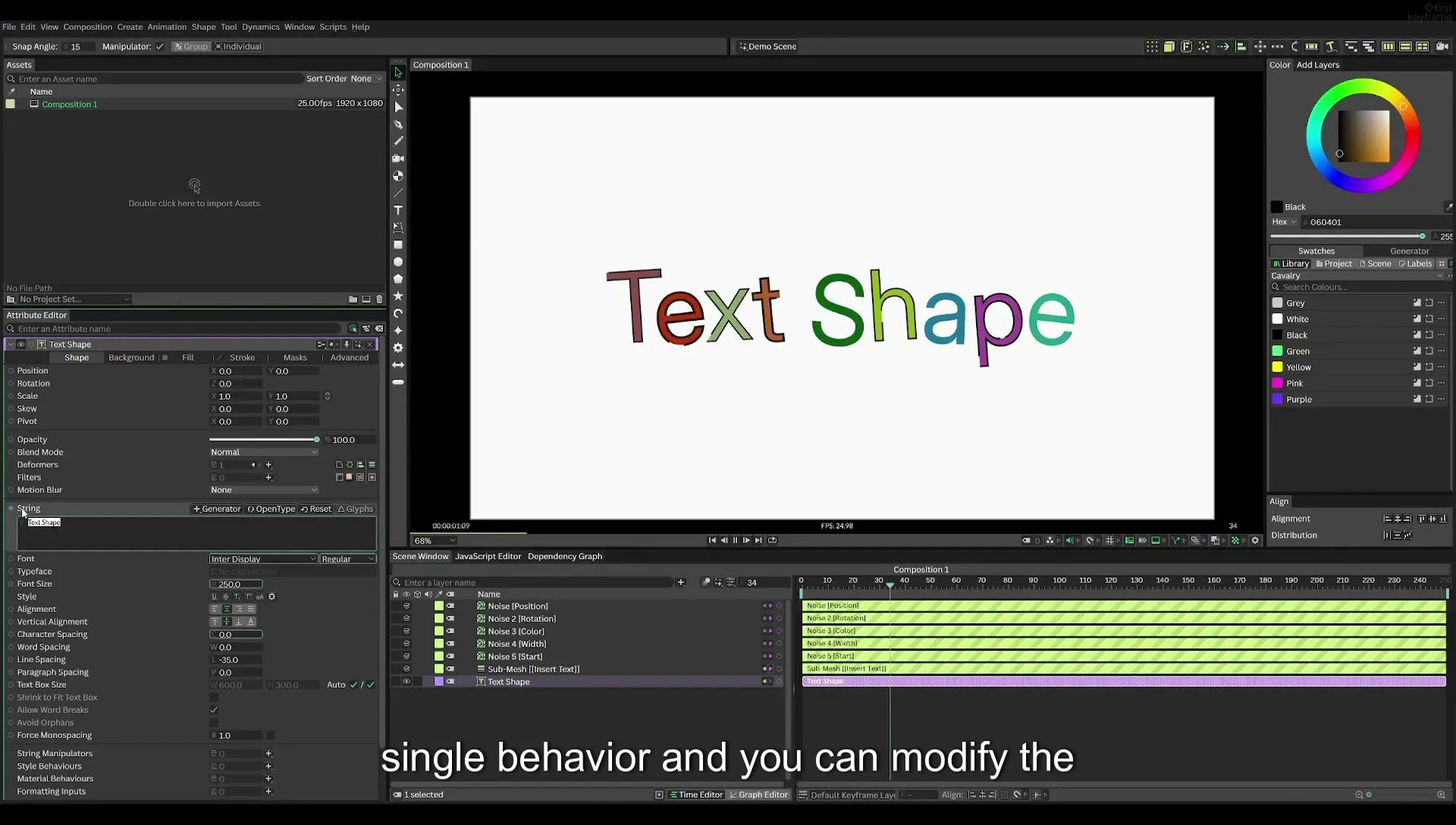03 How to Animate with Behaviours | Beginners Guide to Cavalry 05 - Image 599