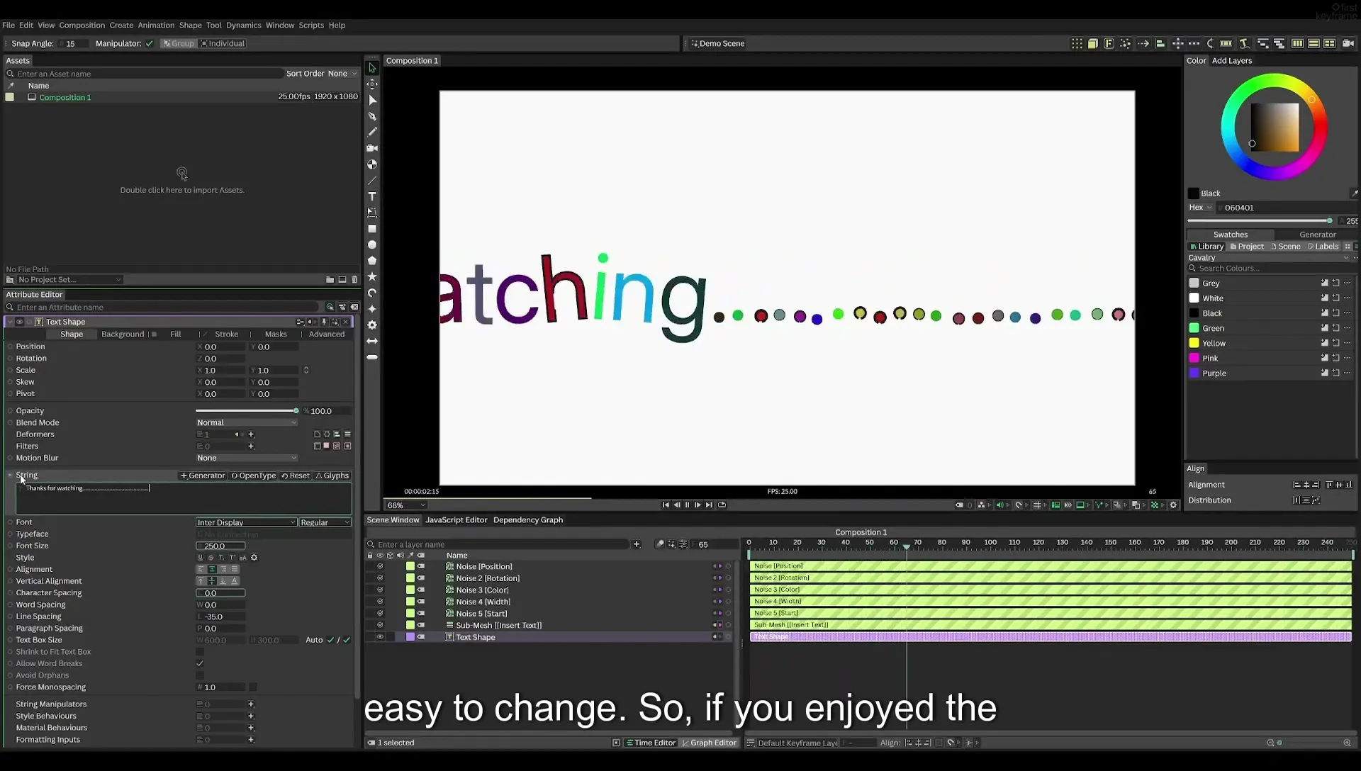 03 How to Animate with Behaviours | Beginners Guide to Cavalry 05 - Image 614