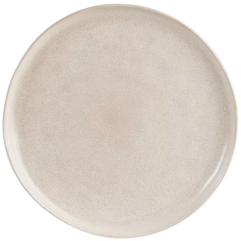 Assiette grès beige