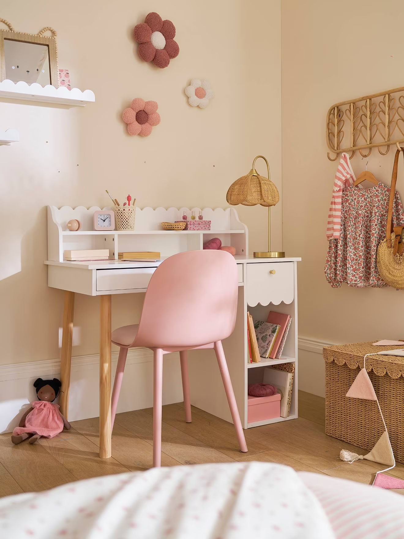 Bureau avec rangements en feston Vertbaudet