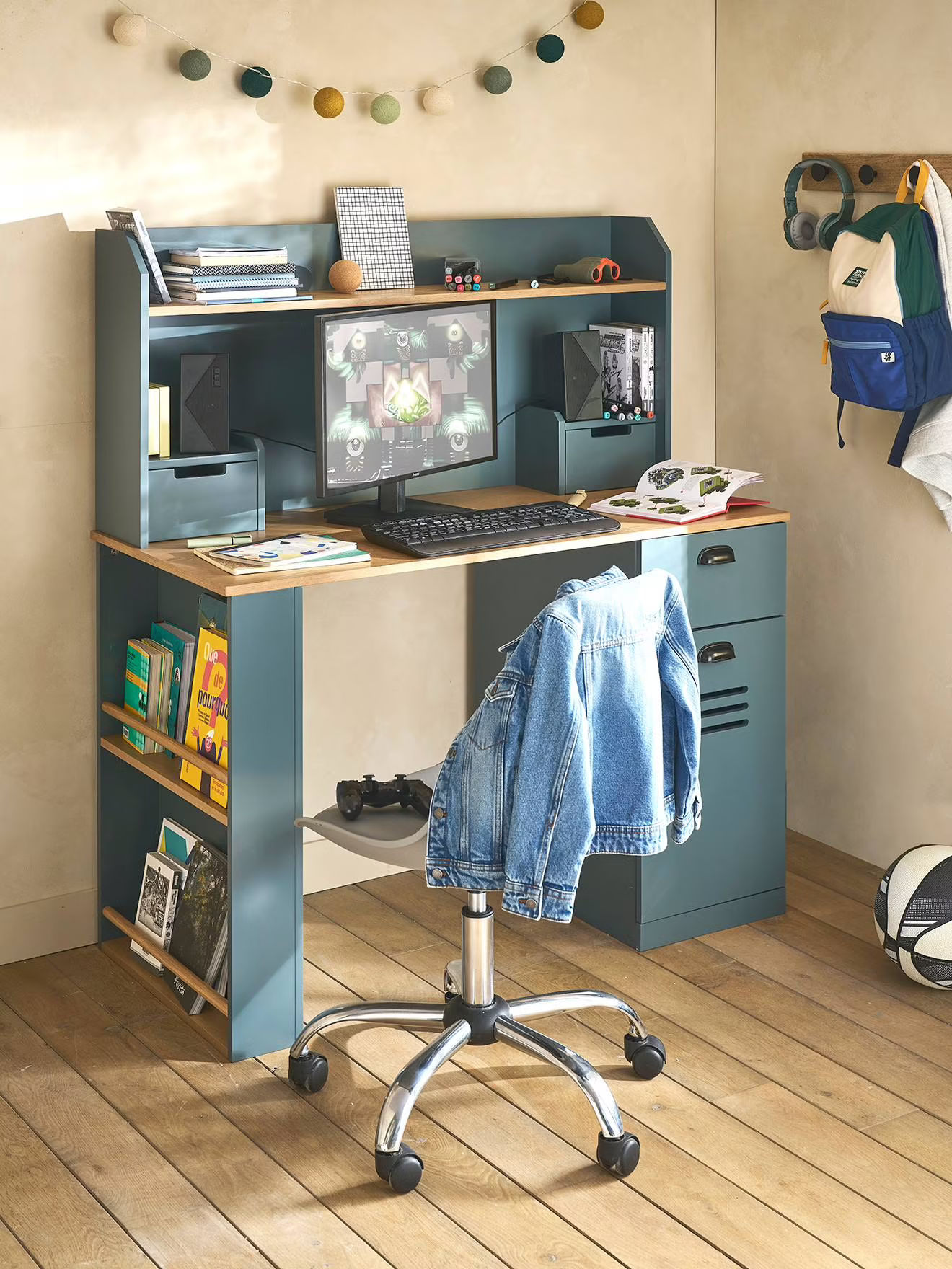 Bureau enfant/ado avec rangement 