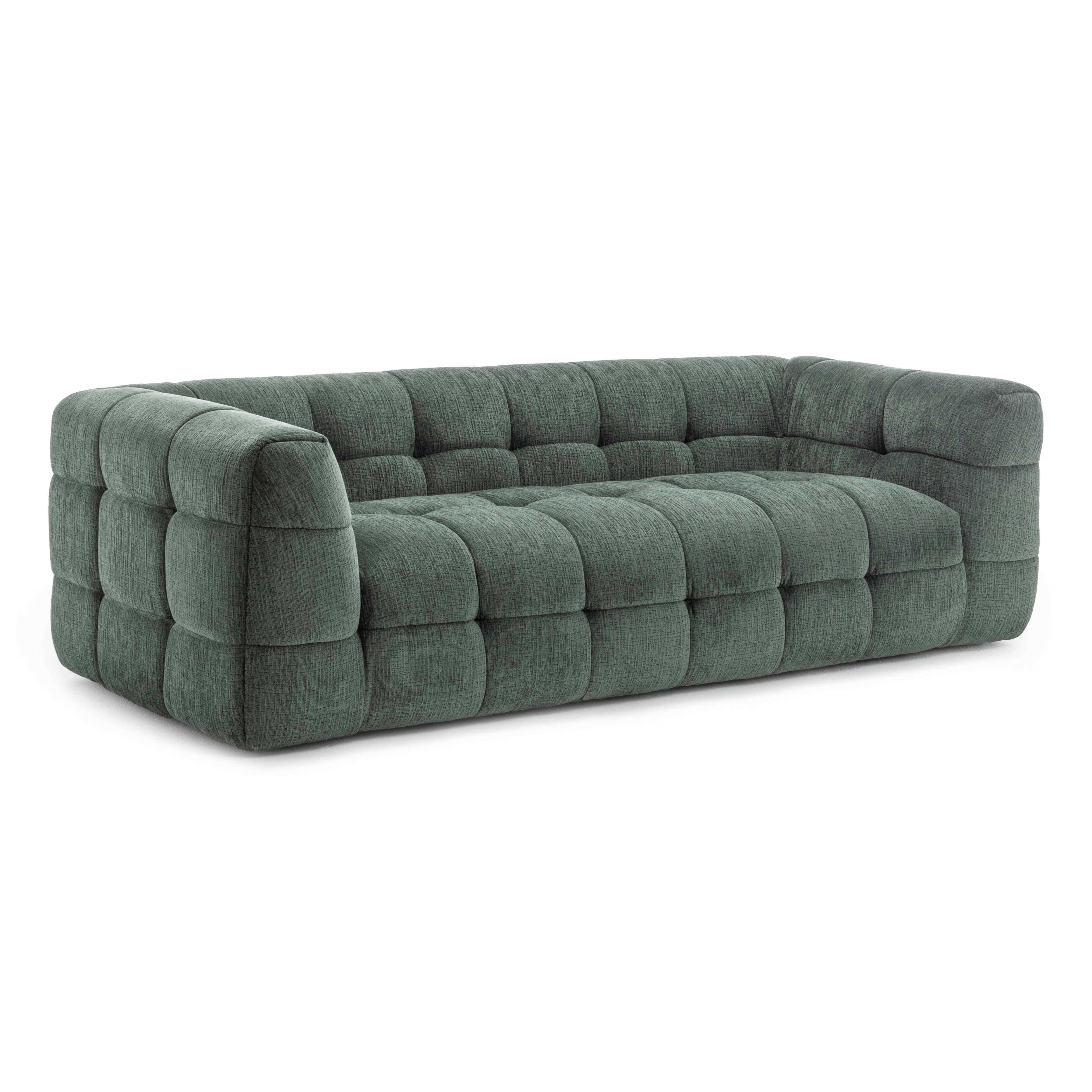 Canapé bubble vert Darius, effet matelassé - Maisons du Monde