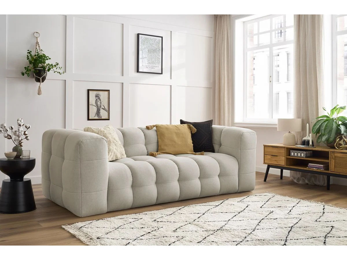 Canapé bubble droit fixe 3 places Cloud - Bobochic