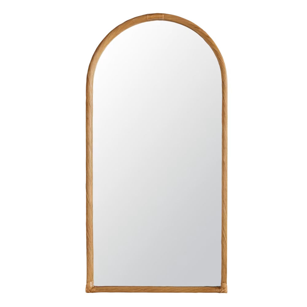 Grand miroir arche en bambou 80x164
