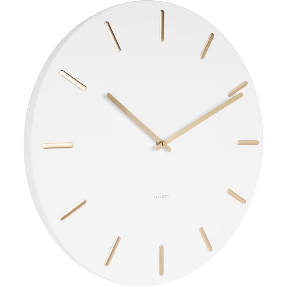 Horloge murale en acier blanc, D45