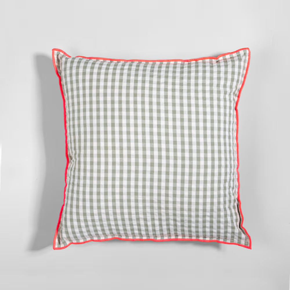 Housse de coussin vichy