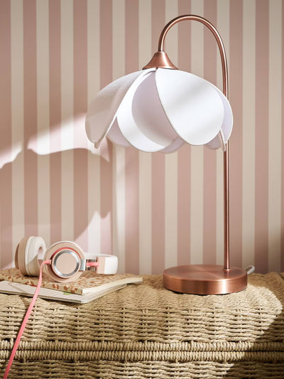 Lampe à poser abat-jour fleur