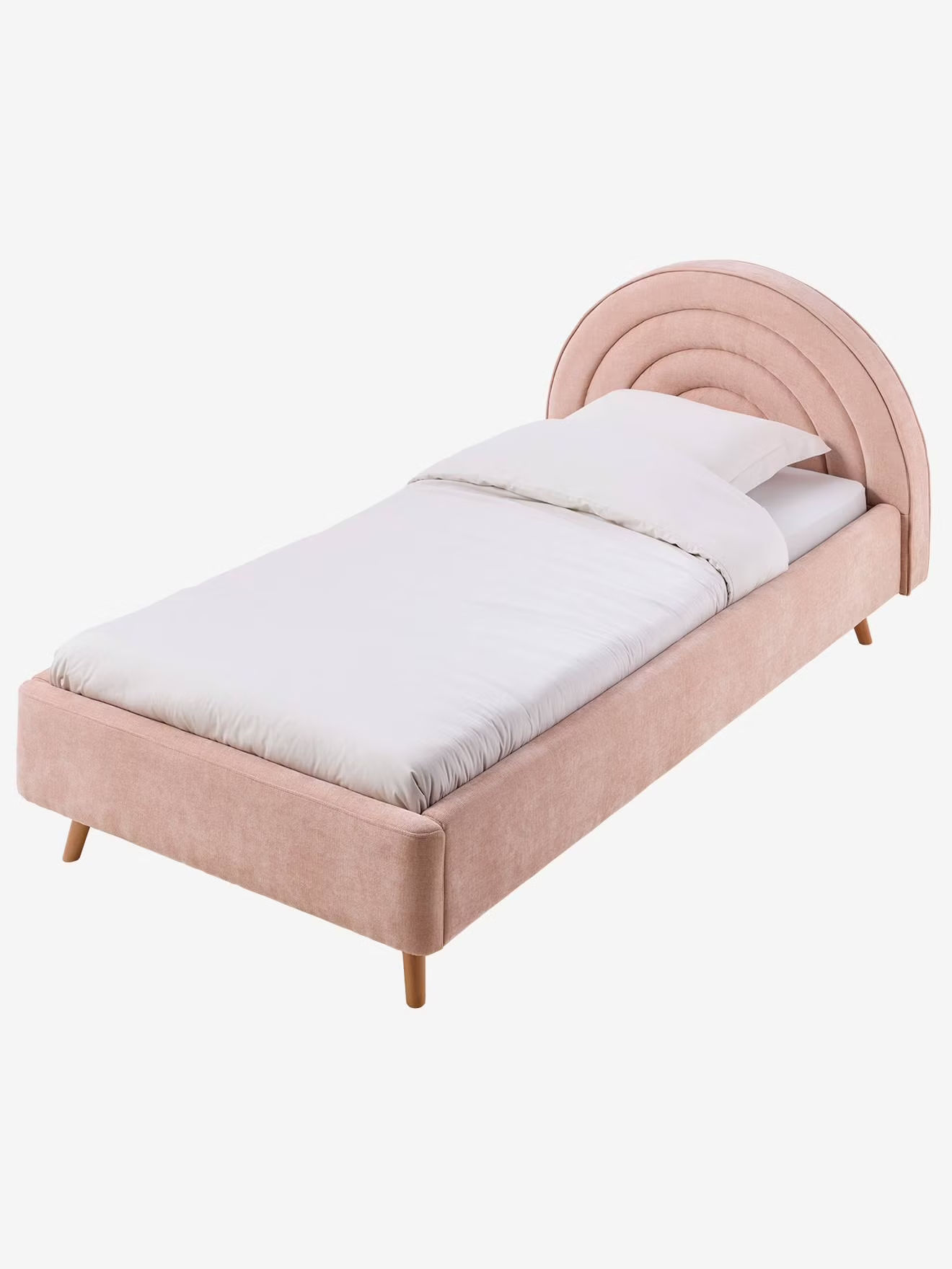 Lit enfant arc-en-ciel rose